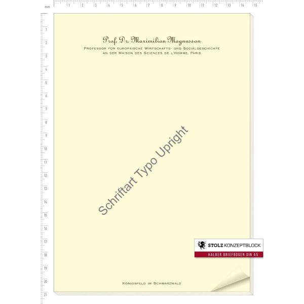 STOLZ Konzeptblock A5 blanko (Typo Upright)